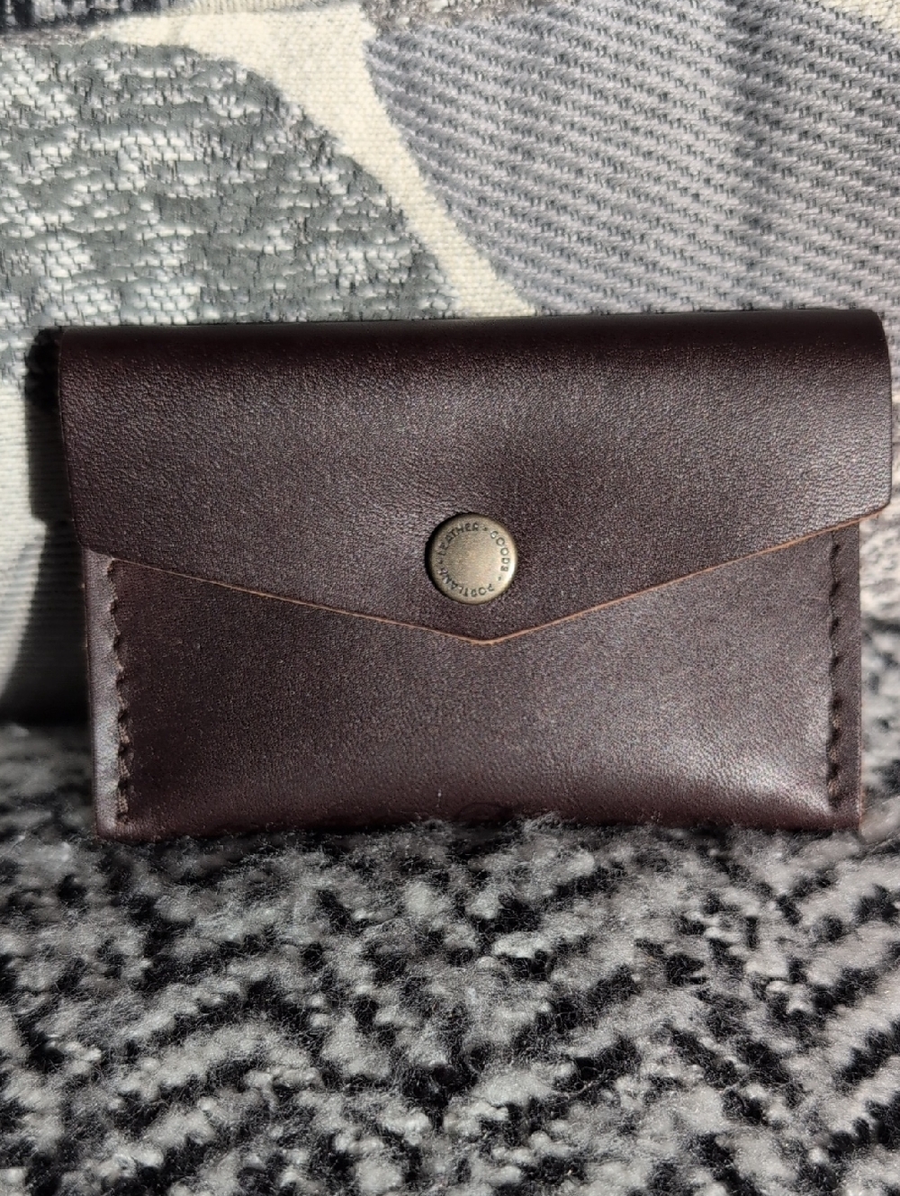 Portland Leather Grizzly Envelope Wallet - Dark Brown NWOT